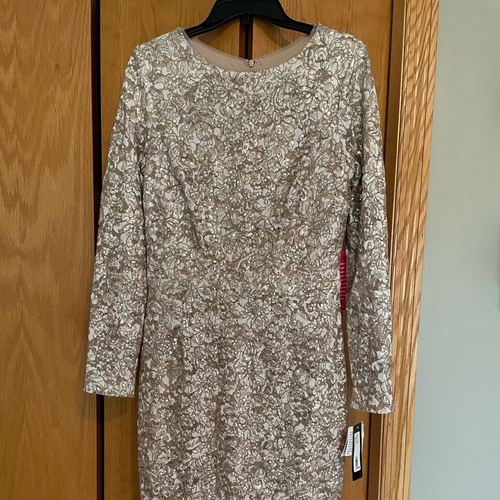 Xscape dress in champagne 4130X